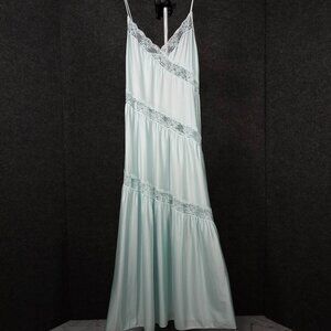1980's Mint Julep Bias Cut Nightie by H Kickernick